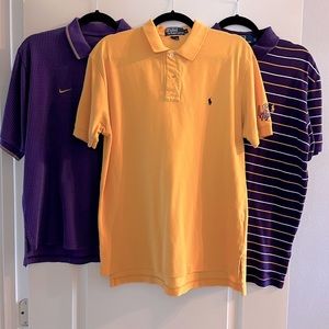 Three LSU polos